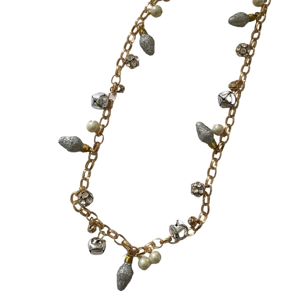 {HOLIDAY LANE} Christmas lights Gold 18” necklace